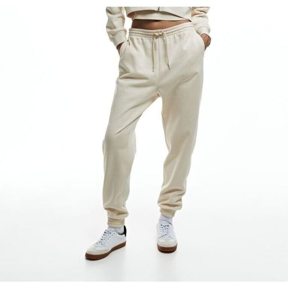 H&M 0975845 051 Women's Sz XL Beige Basics Divided High Waist Sweatpant Joggers - Picture 9 of 10